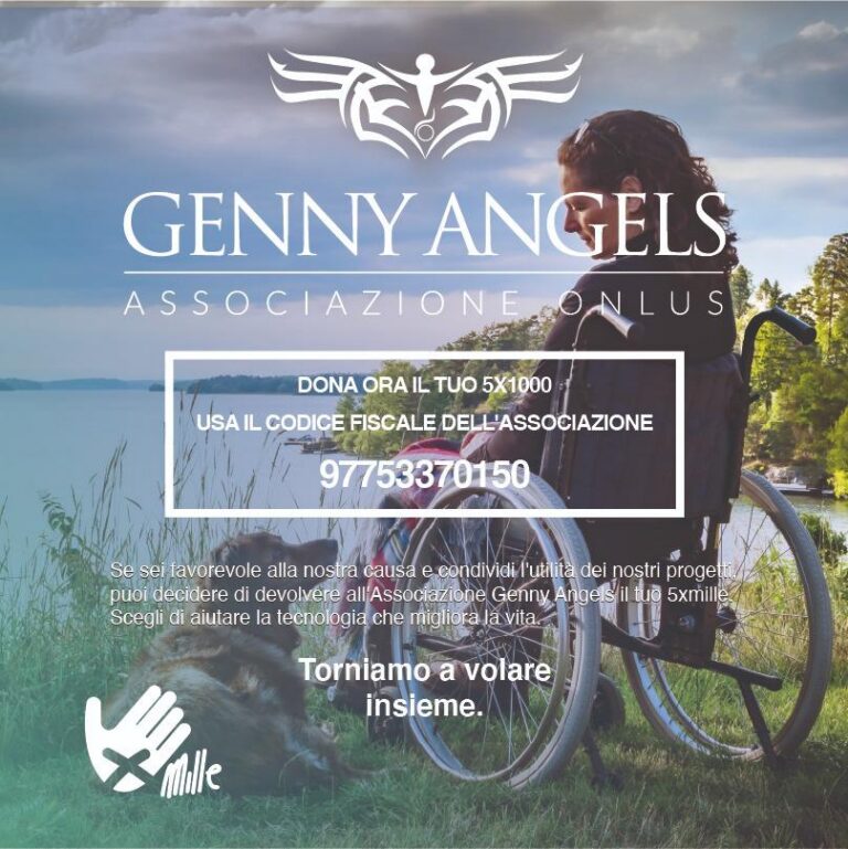 Ti ringraziamo se vorrai scegliere la nostra associazione per donare il tuo 5×1000 www.gennyangels.org