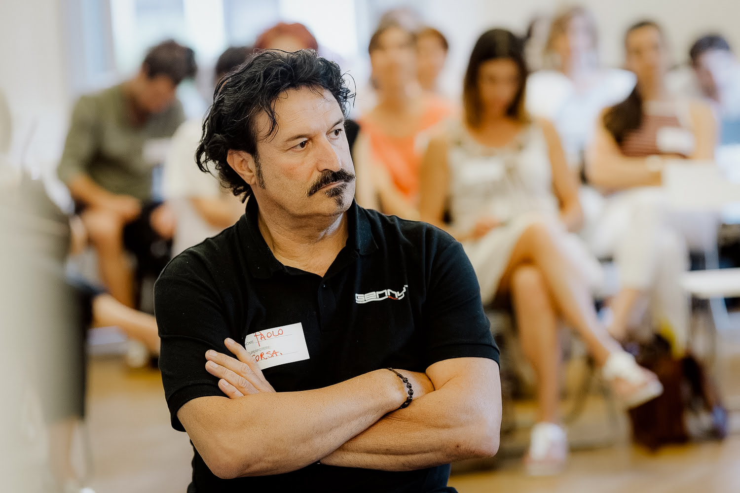 Paolo Badano durante l’incontro TED Members Group Discussions